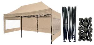 TENTino Nůžkový párty stan 3x6 m /6 noh STEEL HEXAGON Barva opláštění (Zvolte variantu): 3A - BÉŽOVÁ