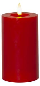 LED svíčka Flamme Flow Pillar Red 15 cm