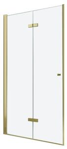 Mexen LIMA sprchové skládací dveře do otvoru 100 cm, zlatá-průhledná, 856-100-000-50-00