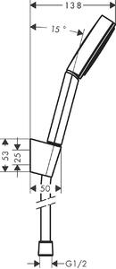 Hansgrohe Pulsify - Sprchový set 105 1jet, držák, hadice 125cm, chrom 24301000