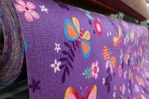 Dětský koberec Papillon 17 - fialový