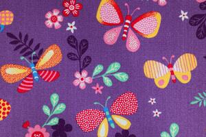 Dětský metrážový koberec Motýlek 1925 - fialový