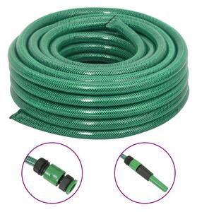 Zahradní hadice se sadou koncovek zelená 0,75" 10 m PVC 154378