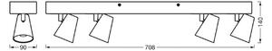OSRAM LED stropní svítidlo NEPTUNE, CLICK-SELECT, 4 bodovky, bílé, Bílá / opál, Obývací pokoj / jídelna, kov, Moderní