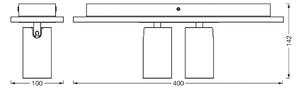 OSRAM stropní bodové světlo MERCURY, bílý, 2 stmívatelné GU10-LED 927, stmívatelný, Bílá / opál, Obývací pokoj / jídelna, kov, Moderní
