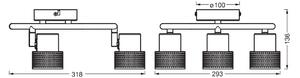 OSRAM stropní bodové světlo CORK SPIRAL bílý 3-bodovka GU10LED 927 stmívatelné, stmívatelný, Bílá / opál, Obývací pokoj / jídelna, kov