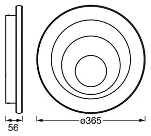 OSRAM LED stropní svítidlo ORBIS SPIRAL ROUND, Ø 37 cm, bílé 38 W, Bílá / opál, Obývací pokoj / jídelna, kov, Moderní