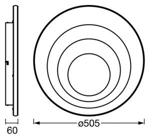 OSRAM LED stropní svítidlo ORBIS SPIRAL ROUND Ø 52 cm bílé nahoru/dolů, Bílá / opál, Obývací pokoj / jídelna, kov, Moderní