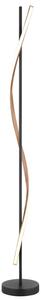 GLOBO 67354S WATKINS stojací lampa V1507mm LED 30W 3180/1225lm 3000K černá, imitace dřeva