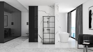Rea - Concept sprchový kout s posuvnými dveřmi 90 x 90 cm, černý profil - čiré sklo 5mm, REA-K5478