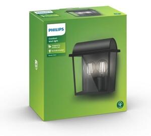Philips 17235/30/PN Harvest venkovní nástenné svítidlo 2xE27 IP44 černá