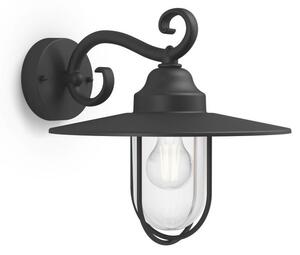 Philips 16270/30/PN Pasture nástěnné svítidlo černé 1x E27 IP44