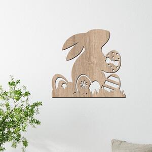Nástěnná dekorace Velikonoční zajíček Zvolte rozměr šxv (cm): 40x37 | Zvolte barvu dekoru: Dub Sonoma