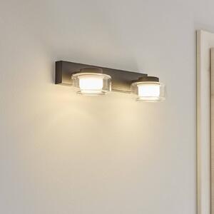 OSRAM LED nástěnné světlo ORBIS FLAME, černé, 2 svítidla, IP44, Černá, Koupelna, kov, Moderní