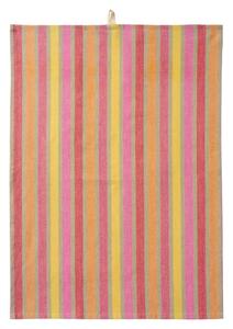 Bavlněná utěrka Multicoloured Stripes Orange