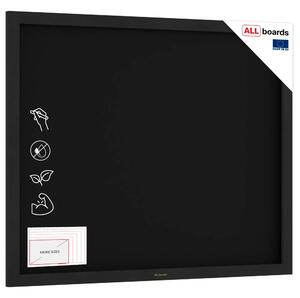 Černá křídová tabule 100×80 cm – ČERNÝ lakovaný dřevěný rám + DÁREK, TB108BK