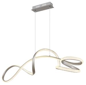 GLOBO 67341N SWIRL závěsné svítidlo LED 40W 4280/3670lm 4000K nikl, křišťálový efekt