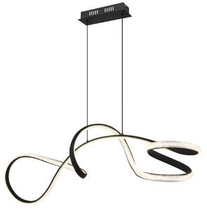 GLOBO 67341S SWIRL závěsné svítidlo LED 40W 4280/2860lm 4000K černá, křišťálový efekt