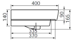 Vima 403 - Umyvadlo MITE na zeď, 60x40cm, bílé