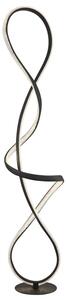 GLOBO 67341SS SWIRL stojací lampa V1325mm LED 36W 3860/1810lm 4000K černá, křišťálový efekt