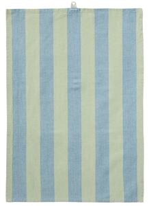 Bavlněná utěrka Linus Light Green / Blue 50 × 70 cm