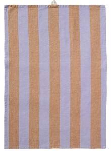 Bavlněná utěrka Linus Purple / Rustic Brown 50 × 70 cm