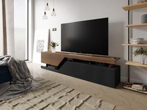TV skříňka Bekas 200, Barva: černá / ořech warmia 5903211551772