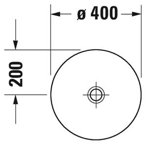 Duravit D-Neo - Umyvadlová mísa ø400 mm bez přepadu, bílá 2371400070