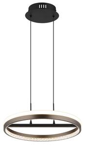 GLOBO 67179H DELLA závěsné svítidlo D397mm LED 40W 4400/1790lm 3000+4000+6000K černá, šedá, křišťálový efekt