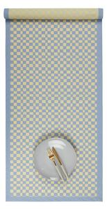 CHECKER STYLE Běhoun na stůl 50 x 160 cm - sv. modrá