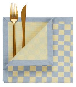 CHECKER STYLE Ubrousek 42 x 42 cm - sv. modrá