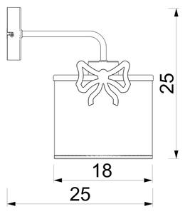 Dětská nástěnná lampa SWEET 1xE27/15W/230V bílá/mašle