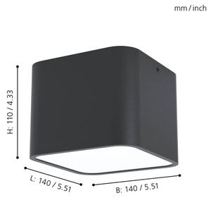 Eglo 99283 - Stropní svítidlo GRIMASOLA 1xE27/28W/230V