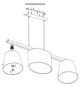 Eglo 98587 - Lustr na lanku ALMEIDA 3xE14/25W/230V