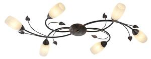 GLOBO 60800623X VENEZIA stropní svítidlo 6xE14 hnědá patina, alabastrová