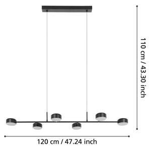 Eglo 900352 - LED Lustr na lanku CLAVELLINA 6xLED/7W/230V