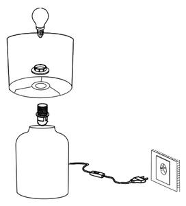 Eglo 97773 - Stolní lampa BELLARIVA 1xE14/40W/230V