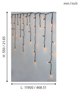 Eglo 410824 - LED Venkovní vánoční řetěz GOLDEN 480xLED/17x0,55m IP44 teplá bílá