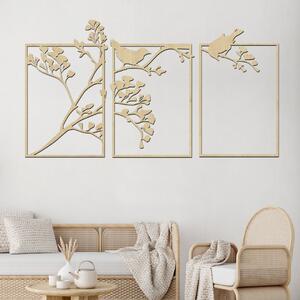 3 dílný dřevěný strom BIRD TREE Zvolte barvu dekoru: Javor | Rozměry (cm): 110x60