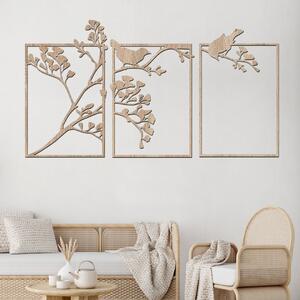 3 dílný dřevěný strom BIRD TREE Zvolte barvu dekoru: Dub Sonoma | Rozměry (cm): 110x60