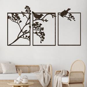 3 dílný dřevěný strom BIRD TREE Zvolte barvu dekoru: Wenge | Rozměry (cm): 110x60