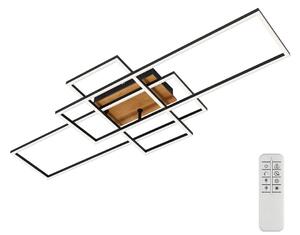 Brilo - LED Stmívatelný přisazený lustr FRAME LED/51W/230V černá/hnědá + DO