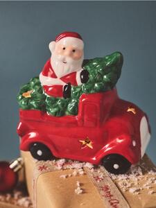 Sinsay - LED dekorace ve tvaru Santa Clause v nákladním autě - červená