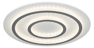GLOBO 48042-60W JAYDEN stropní svítidlo D550mm LED 60W 9100/2100lm 3000-6500K bílá, šedá, křišťálový efekt, časovač, dálkový ovladač