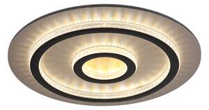 GLOBO 48042-40G JAYDEN stropní svítidlo D450mm LED 40W 4700/1300lm 3000-6500K černá, zlatá, křišťálový efekt, časovač, dálkový ovladač