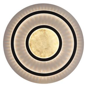 GLOBO 48042-60G JAYDEN stropní svítidlo D550mm LED 60W 9100/2100lm 3000-6500K černá, zlatá, křišťálový efekt, časovač, dálkový ovladač
