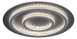 GLOBO 48042-60A JAYDEN stropní svítidlo D550mm LED 60W 9100/2100lm 3000-6500K černá, šedá, křišťálový efekt, časovač, dálkový ovladač