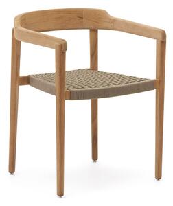 Dřevěná zahradní židle v přírodní barvě Icaro – Kave Home