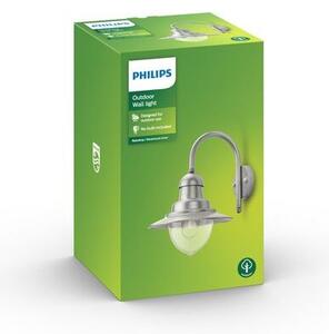 Philips 01652/52/PN Raindrop venkovní nástenné svítidlo 1xE27 IP44 nerez