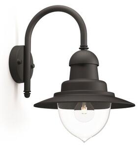 Philips 01652/30/PN Raindrop venkovní nástenné svítidlo 1xE27 IP44 černá